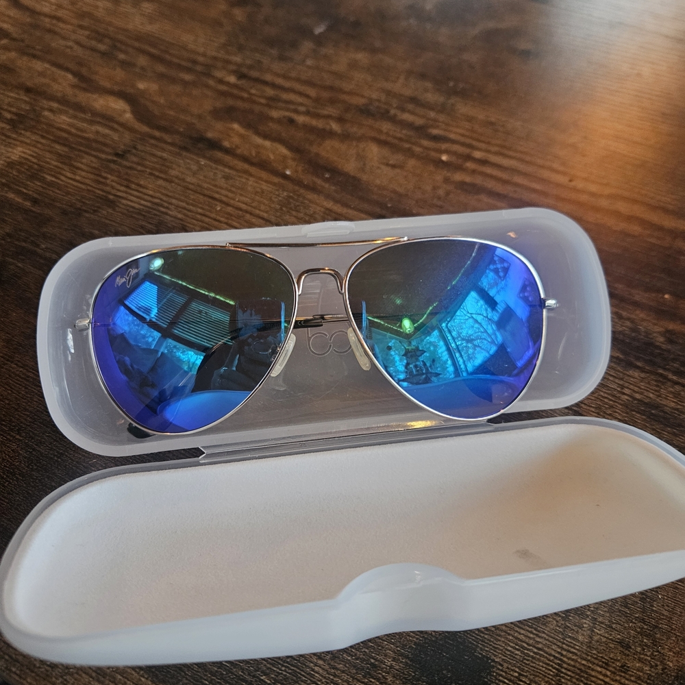 Maui Jim Blue Aviator Sunglasses